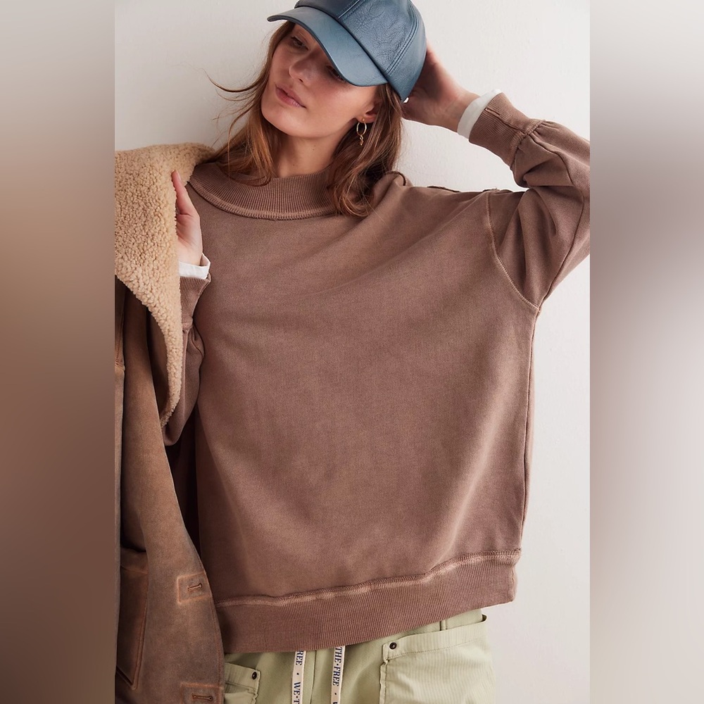Free People Brown Sweatshirt